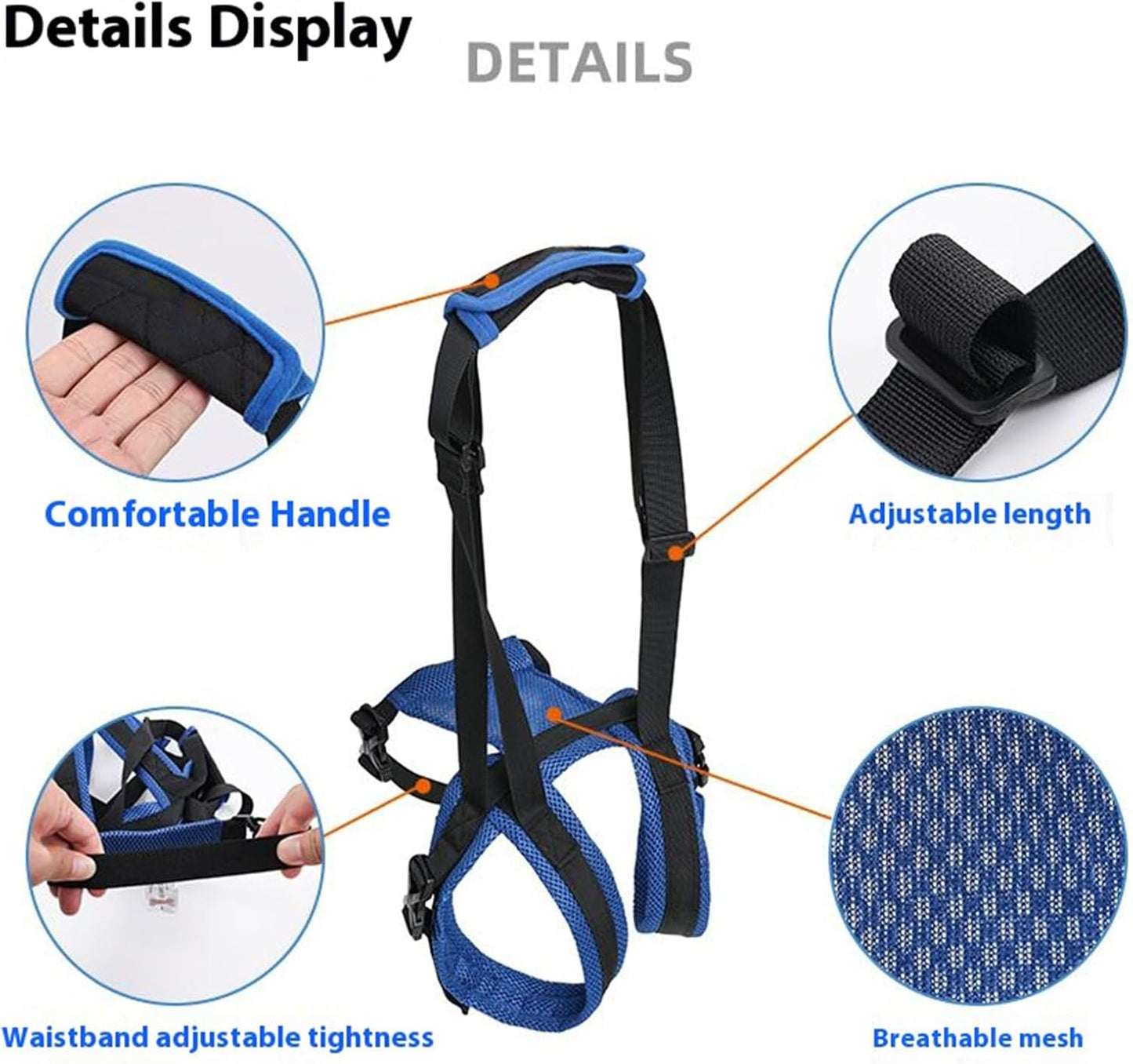 Canine Lift Harness - Rear Mobility Support for Senior Companions | Adjustable Hip Assistance Strap, Soft Padded Sling System, Balanced Weight Distribution with Reinforced Stitching & Comfort Grip Han