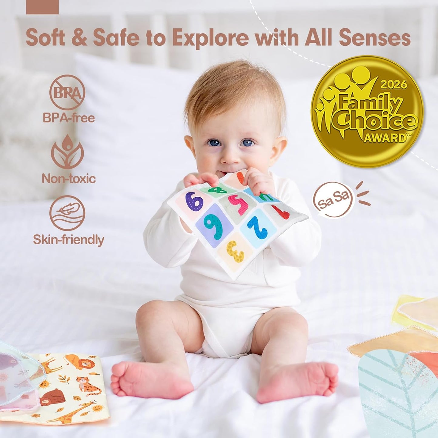 hahaland Baby Tissue Box Toy - Baby Toys 6-12 Months Montessori Toys for 6 Month Old Must Haves - Babies Boy Girl Gifts Baby Easter Basket Stuffers 6 9 12 18 Months Old Sensory Pulling Play Scarf Toy