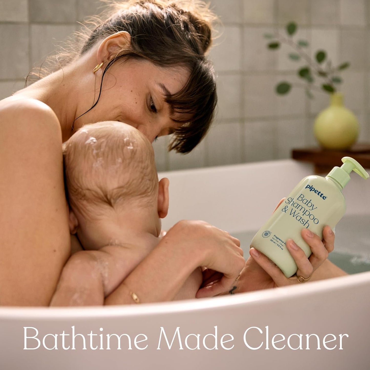 Pipette Vanilla + Ylang Ylang Wash and Lotion Duo, Pack of 2, Clean, Includes Baby Body Wash and Lotion for Newborns and Kids, Tear-Free Bath Time, Baby Bath and Newborn Essentials, Non-toxic