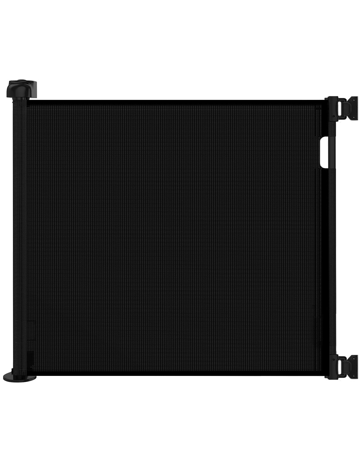 Retractable Baby Gate for Doorways and Stairs, Mesh Safety Gate for Pet, Indoor & Outdoor Use, One-Hand Operation, Easy Installation, 33.6" Tall, Expands to 55" Wide（Black,33.6"x55"