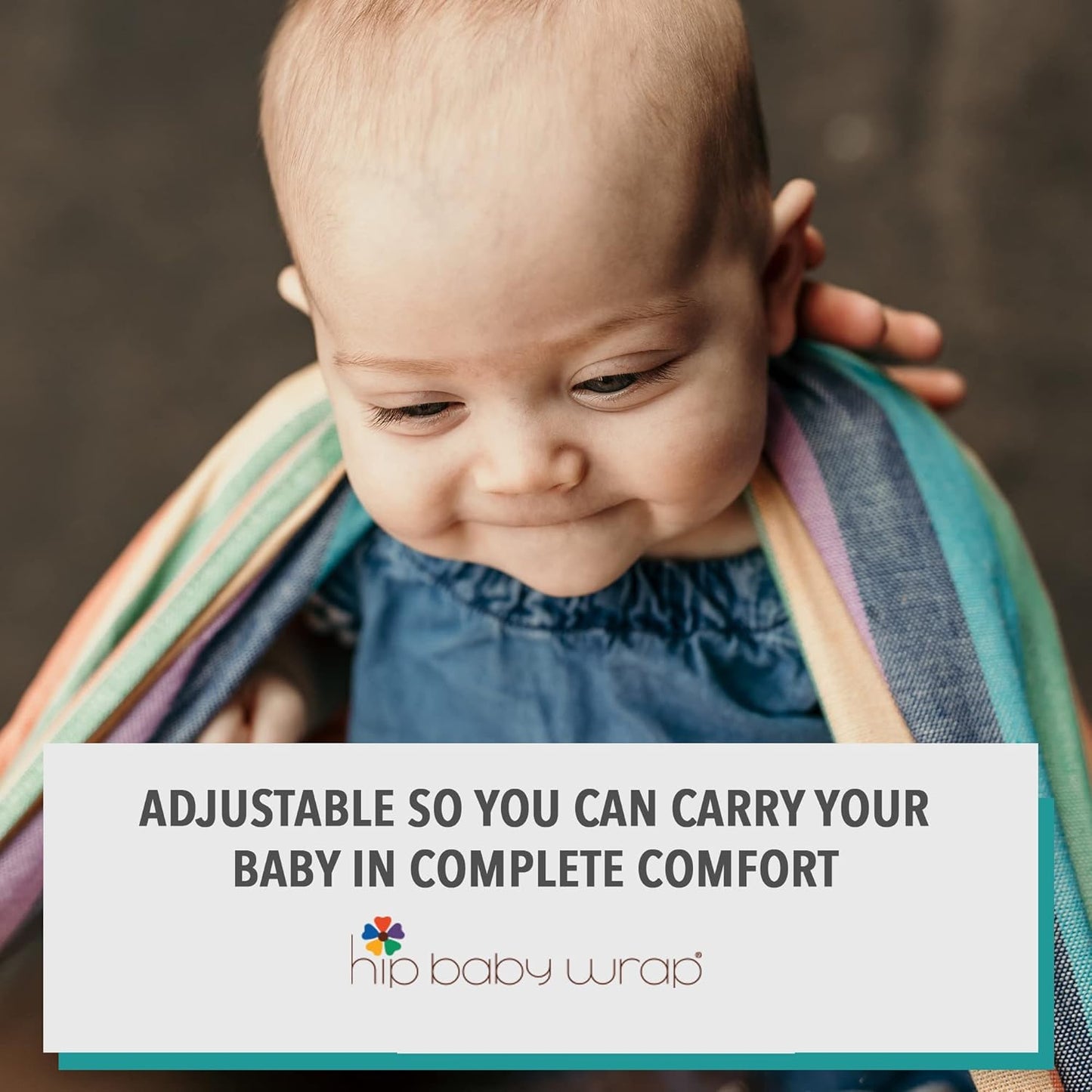 Hip Baby Wrap - Infant Wrap Carrier for Newborns & Toddlers - Soft Cotton Baby Wrap for Comfortable Babywearing - Ideal for Nursing and Infant Shower Gifts - Adjustable Baby Sling, 8-35 lbs - Midnight
