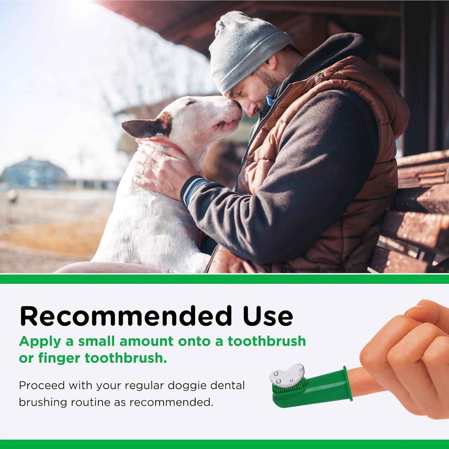 Nutri-Vet Dental Hygiene Kit for Dogs - Finger Toothbrush and Enzymatic Toothpaste - Chicken Flavor - 2.5 ounces