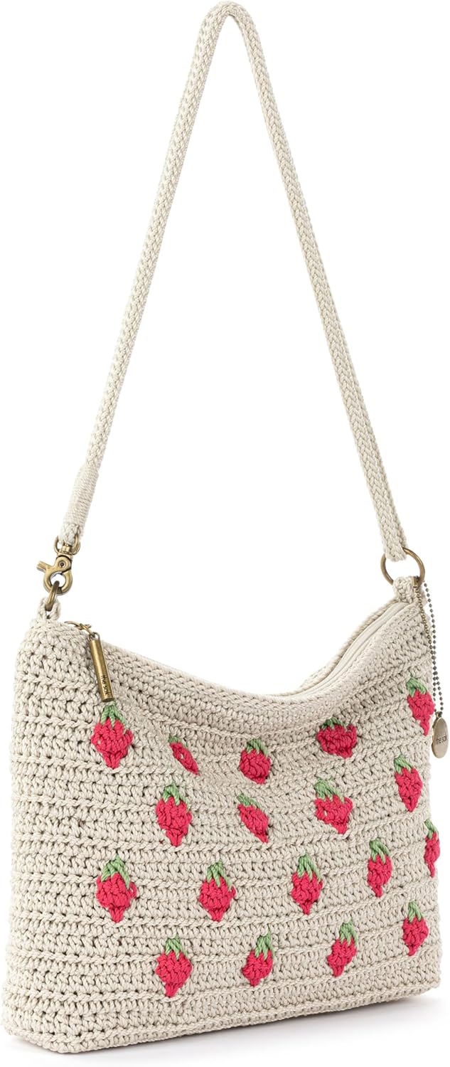 The Sak Lumi Convertible Crossbody Purse - Women's Handbag for Everyday & Travel, 3-in-1 Small Crossbody in Crochet & Leather