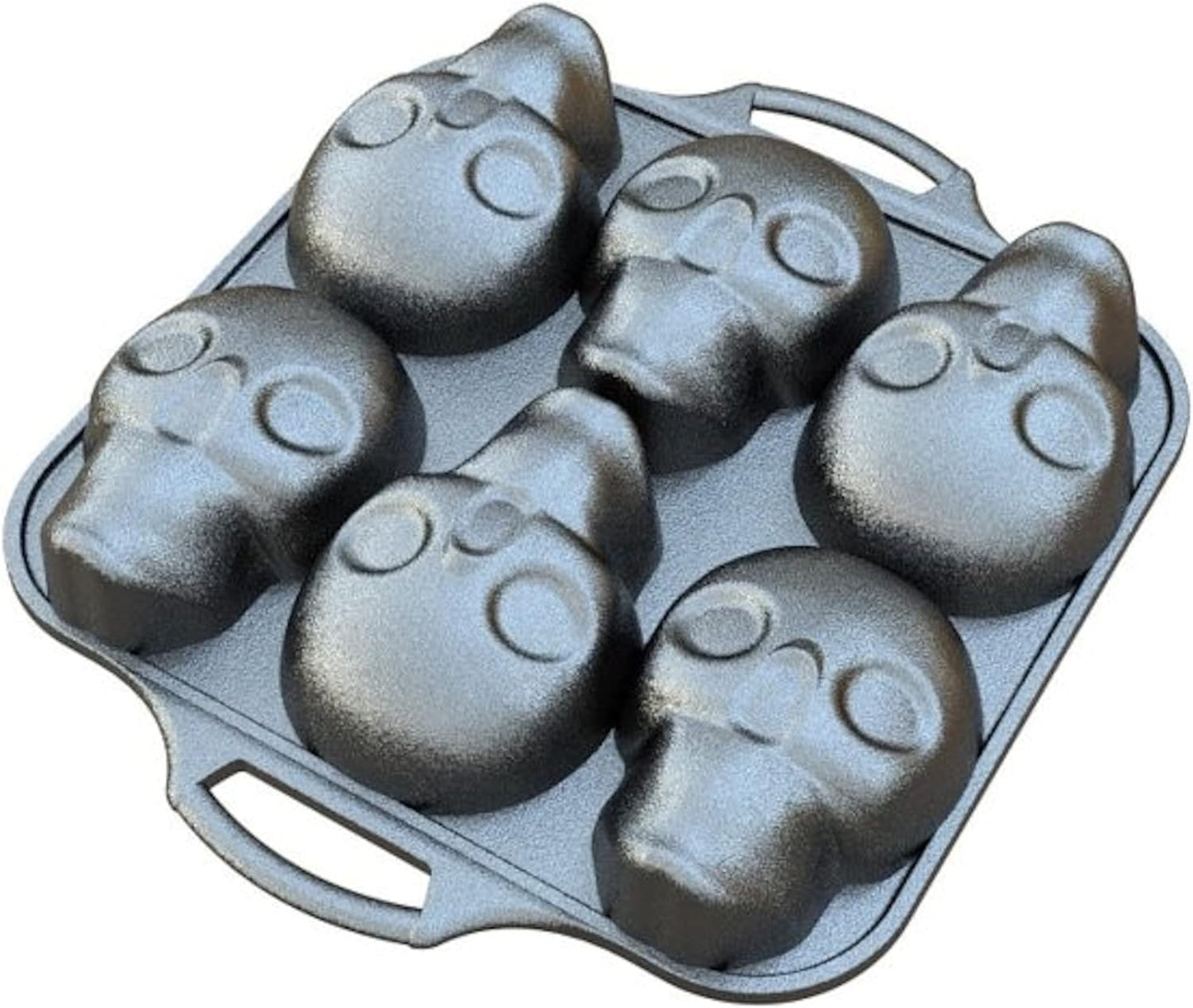 Lodge Cast Iron Skull Mini Cake Pan