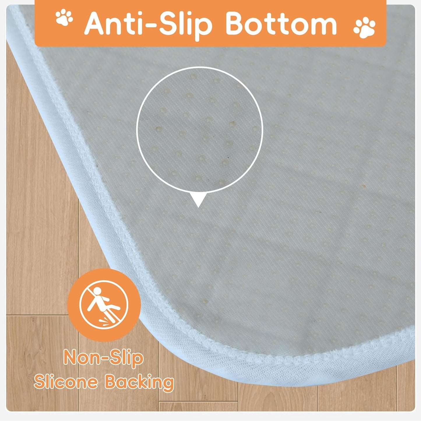 Washable Pee Pads for Dogs 2 Packs Reusable Absorbent Leackproof Puppy Pads Non-Slip for Puppy Playpen, Crate, Whelping Box, Potty Training 18x24
