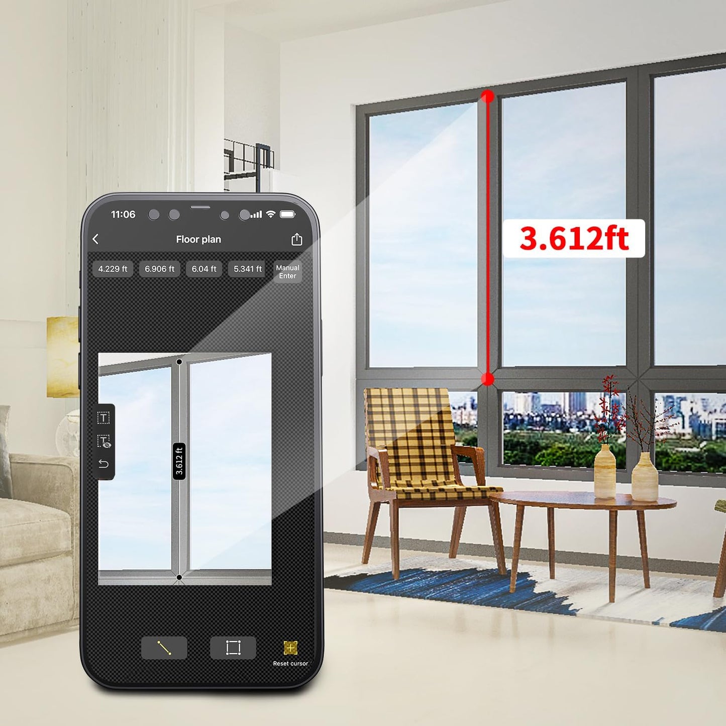 ACEGMET Laser Measure with Phone App, 229ft/70m Laser Measurement Tool with 2 Bubble Levels, LCD Backlit Display, IP54 Waterproof, Pythagorean Mode for Distance, Area, Volume