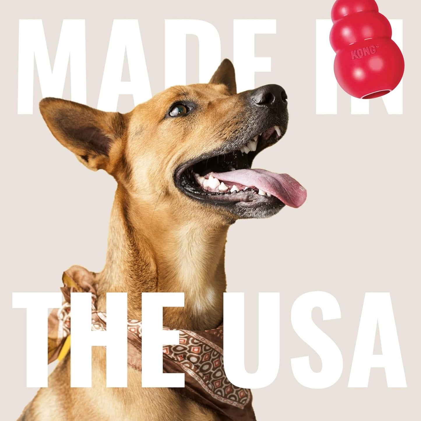 KONG Tug Toy - Dog Supplies for Tug of War - Natural Rubber Dog Toy for Outdoor & Indoor Playtime - for Medium/Large Dogs