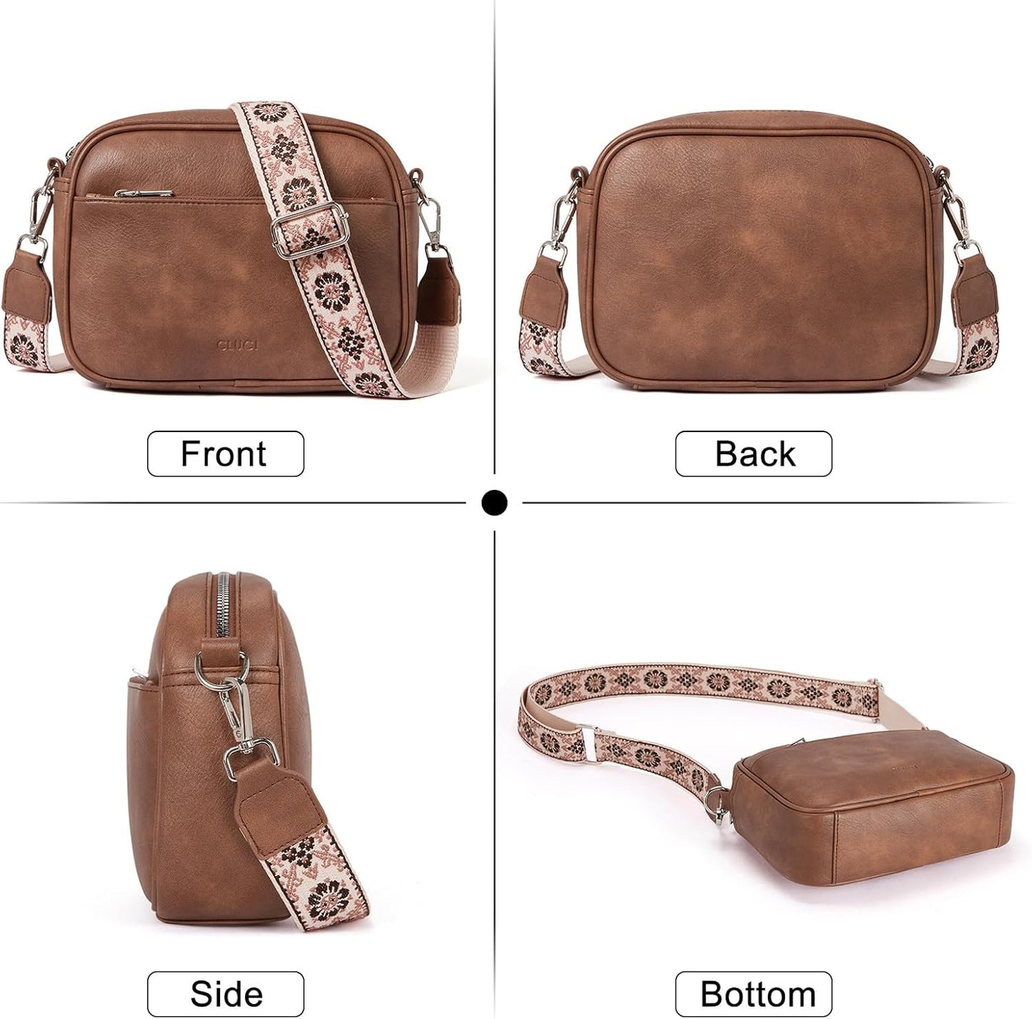 CLUCI Small Crossbody Bags for Women Crossbody Purses for Women Cross Body Bag Crossbody Purse with Adjustable Wide Strap
