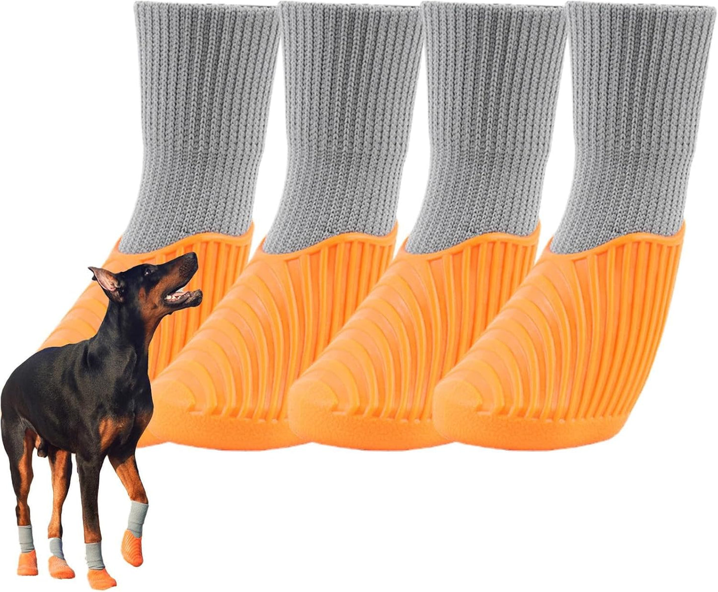 Dog Booties,Non-Slip Dog Shoe Paw Protector | Supplies Pet Shoes for Medium Small Dogs Outdoor Rainy Days