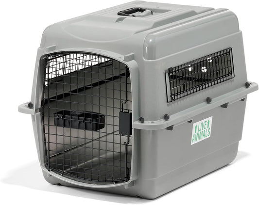 Petmate Sky Kennel - For Air and Travel, Airline Compliant Dog Crate for Pets up 15-30 lbs, Heavy Duty Dog Kennel, Made in the USA- 28 Inches