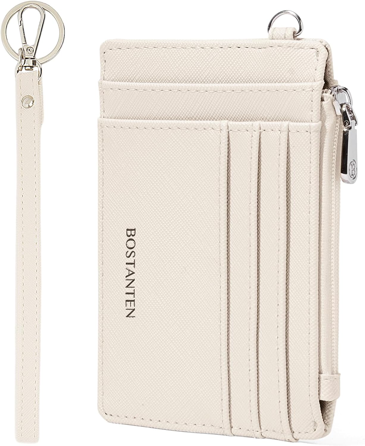 BOSTANTEN Small Wallet For Women RFID Leather Credit Card Holder Slim Wristlet Keychain Wallet With Zipper Pocket