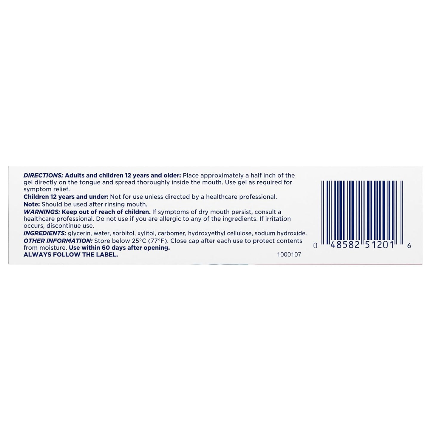 Biotene OralBalance Moisturizing Gel, Alcohol Free Gel and Dry Mouth Gel, Flavor Free - 1.5 oz