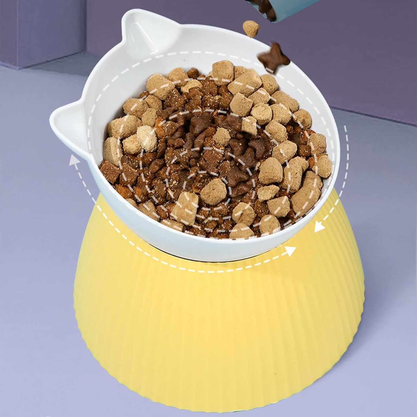 Elevated Pet Bowls for Cats Food Water Bowl for Cat Bowl Pet Feeding for Cat Dogs Feeder Neck Guard Stand