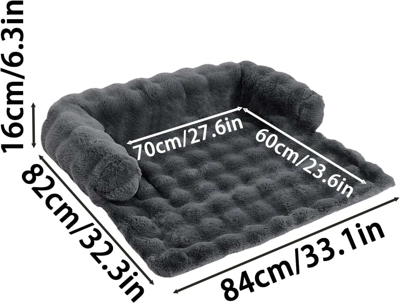 Pet Couch Bed - Calming Dog Couch Cover, Washable Furniture Protector Mat, Soft Sturdy Anti Slip, Easy Clean Relaxing Spot, Premium Pet Rest Accessory, Home Bedroom Living Room Lounge