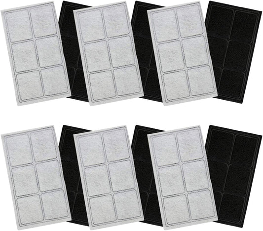 Water Fountain Filter Compatible with Drinkwell Platium Charcoal Pet Dog Cat Fountain Filters Replacement 12 pack - Hiwater