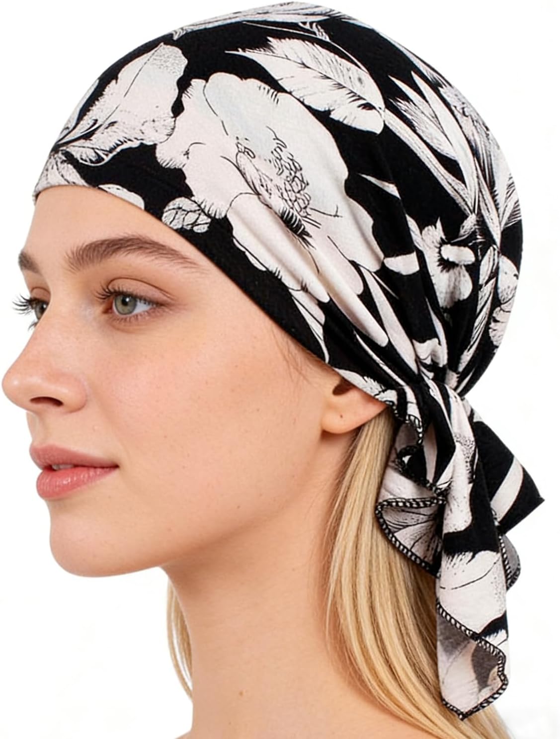 Chemo Headwear for Women Pre-Tied Head Scarf Slip On Headwraps Soft Turbans Cancer Hats Beanie Coverings Scarves