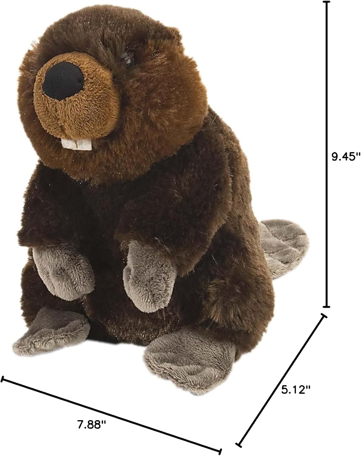Wild Republic Beaver Plush, Stuffed Animal, Plush Toy, Gifts for Kids, Cuddlekins 8 Inches,Multi