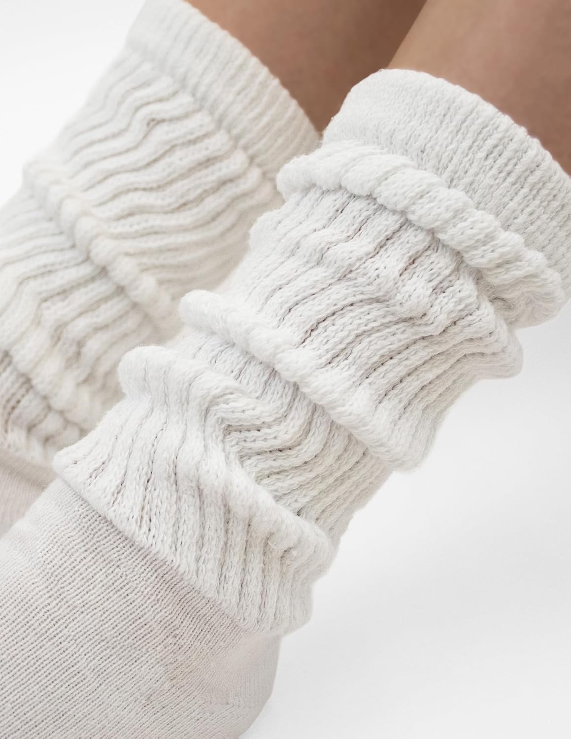 HUE Women’s Slouch Socks Crew Boot Chunky Ribbed Cotton Scrunch