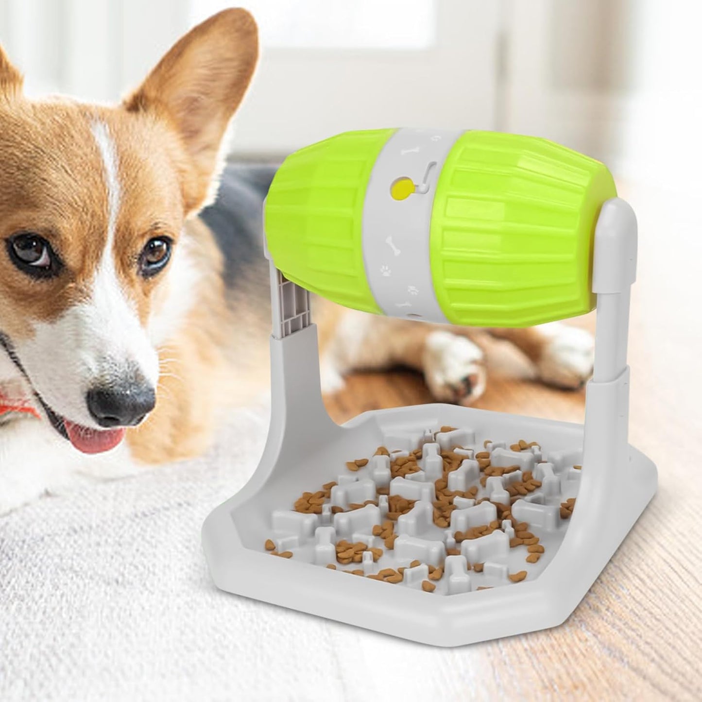 Dog Slow Feeder - Puzzle Bowl Food Feeder for Dogs and Puppies, Interactive Game Tableware for Eating Solution, Indoor, Living Room, Home Outdoor Travel and Pet Mealtime Fun