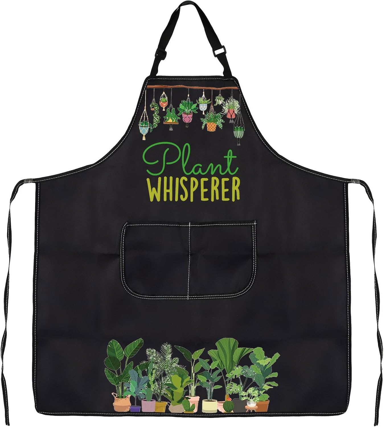 JXGZSO Gardening Apron for Gardener Plant Whisperer Funny Gardening Aprons with Pockets Waterproof Plant Lover Gift
