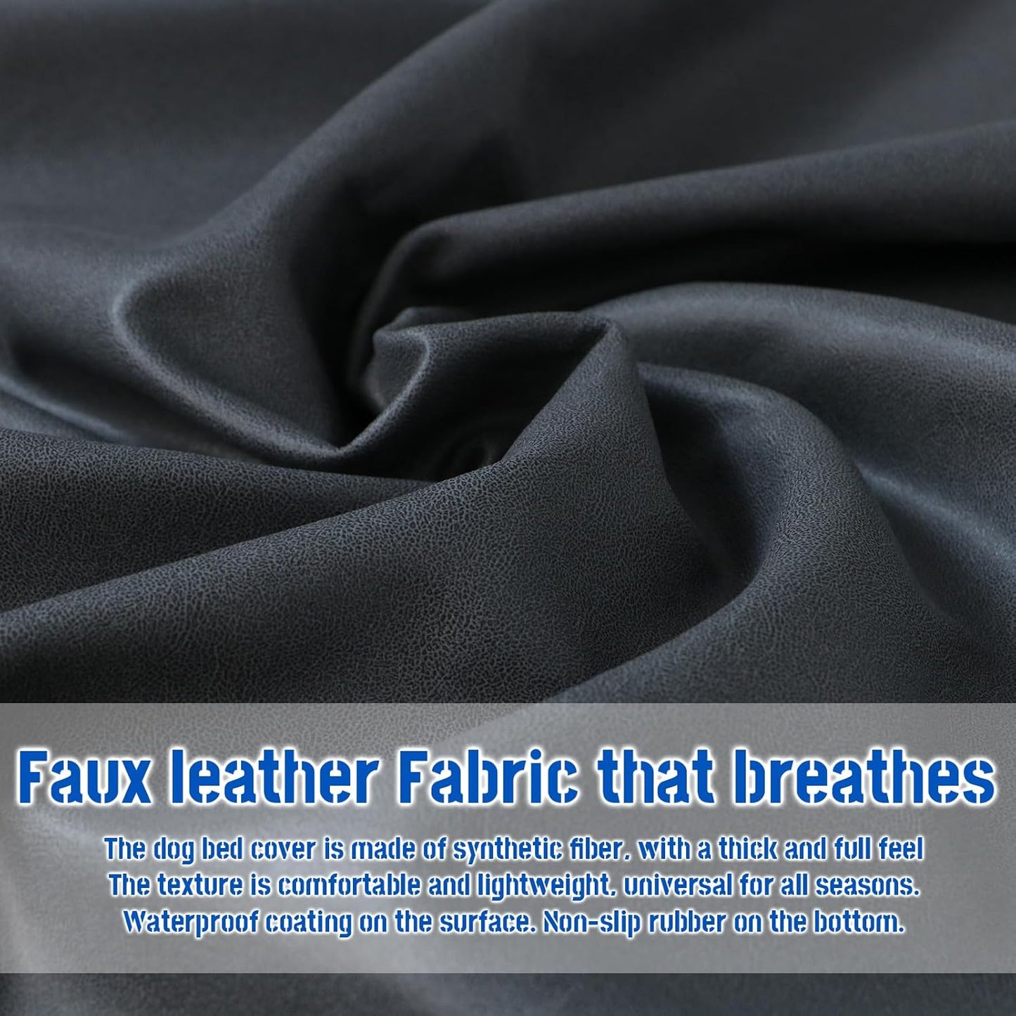 Dog Bed Cover, Comfortable and Quiet Dog Bed Covers for Pet Mat Bed,Washable Removable Cover，Faux Leather Pet Nest, 30" L x 20" W x 3" H ，Cover Only