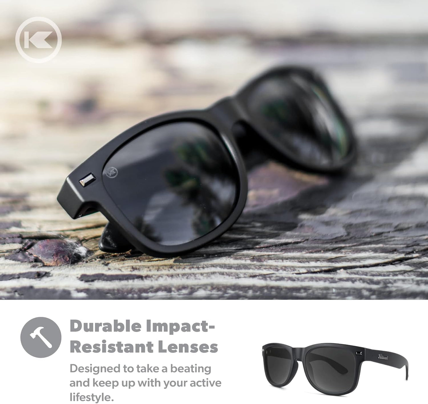 Knockaround Fort Knocks Polarized Sunglasses for Men & Women - UV400 Protection
