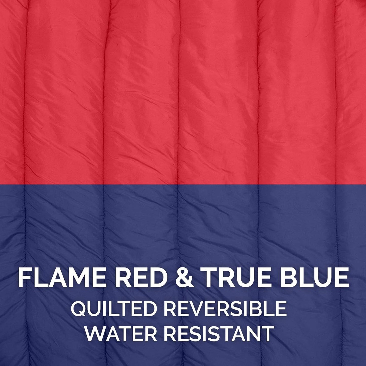 Furhaven Outdoor Travel Dog Bed for Large/Medium Dogs w/ Carry Bag, Washable & Foldable, Great for Crates & Kennels - Trail Pup Travel Pillow Mat w/ Stuff Sack Bag - Flame Red/True Blue, Large