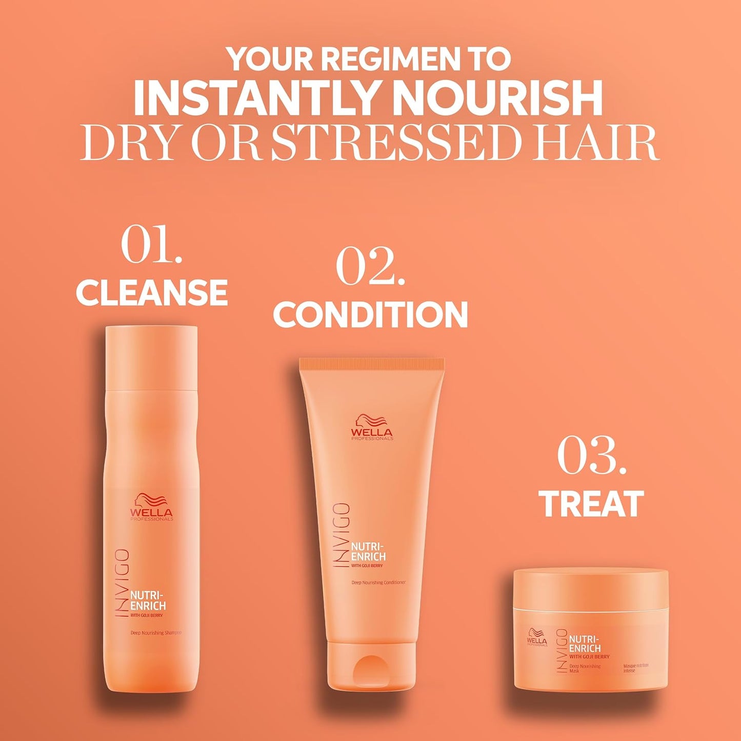 Wella Professionals Invigo Nutri-Enrich Mask Deep Nourishing & Moisturizing For Dry Hair Damaged oz