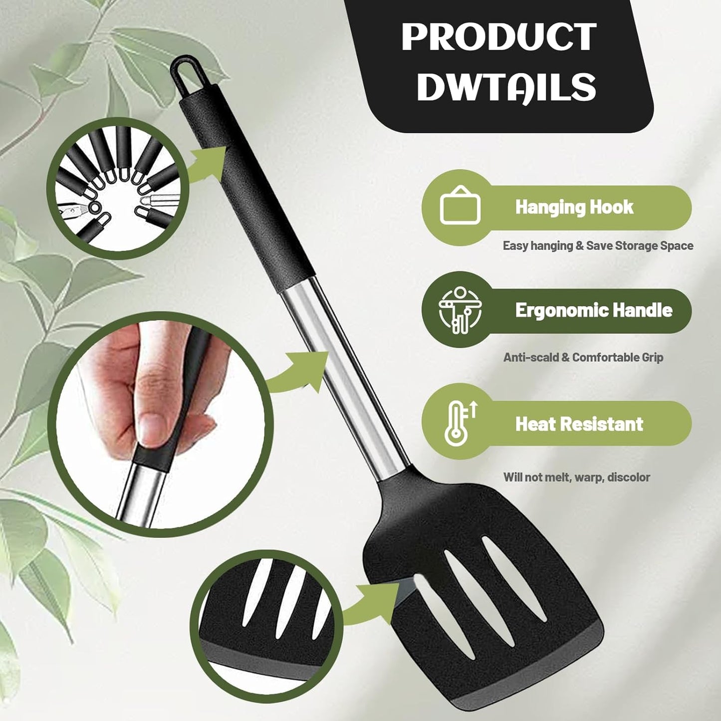 40 Pcs Kitchen Utensils Set Silicone Cooking, 446℉ Heat Resistance Stainless Steel Metal, Spaghetti Spoon Cookware Utensils, Rubber Tools Nonstick Kitchenware Can Dishwasher Safe