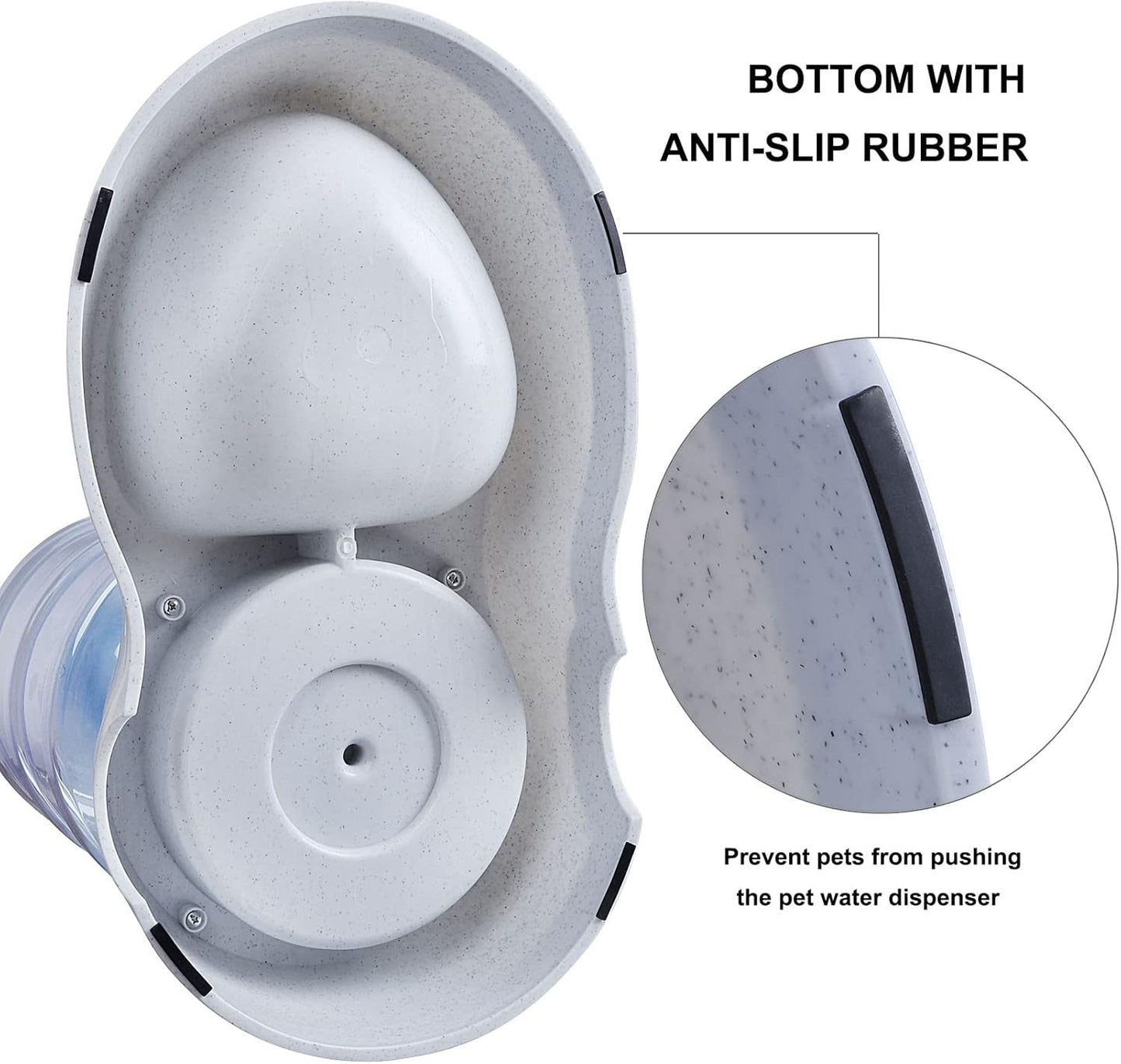 Pet Water Dispenser Station - 3 Gallon/11L Replenish Pet Waterer for Large Dog Cat Animal Automatic Gravity Water Drinking Fountain Bottle Bowl Dish Stand