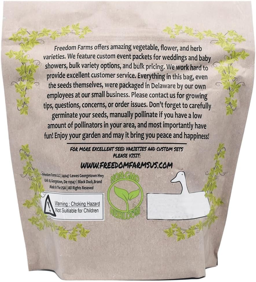 Set of 43 Assorted Vegetable & Herb Seed Packets - Over 10,000 Seeds! - Includes Mylar Storage Bag - Deluxe Garden Heirloom Seeds - 100% Non-GMO