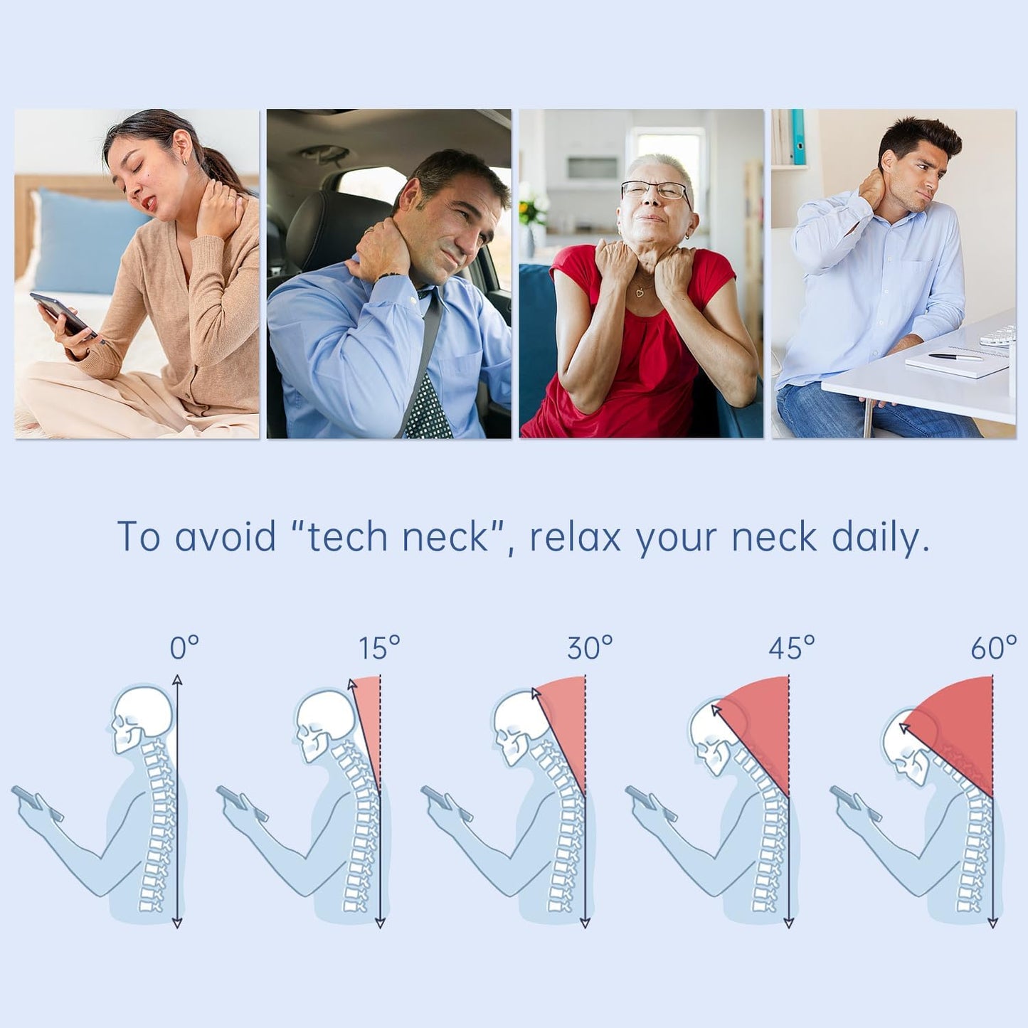 Multi-Functional Cervical Traction Device, Electric Neck Stretcher with Dynamic Neck Stretching, 3 Modes Electrotherapy and Hyperthermia to Relieve Neck Pain, 104 to 122℉(40 to 50℃), Easy to Use