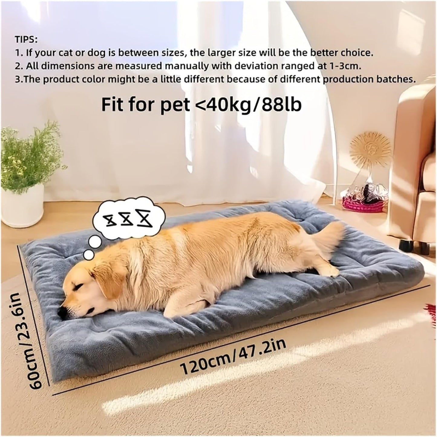 Dog Pet Beds Extra Large Plush Dog Bed Sofa Thickened Super Soft Pet Mat Dog Crate Mat Bed for Dog Beds