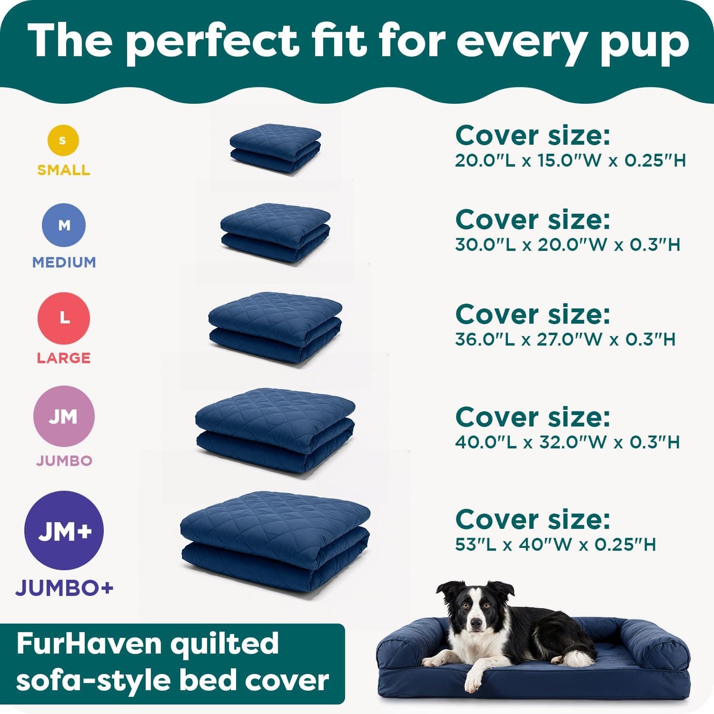 FurHaven Replacement Dog Bed Cover, Sofa-Style Design with Ultra-Plush Sleep Surface for Protecting Pet Mattresses, Zippered & Machine Washable, Jumbo Plus XXL, Plush & Suede, Gray