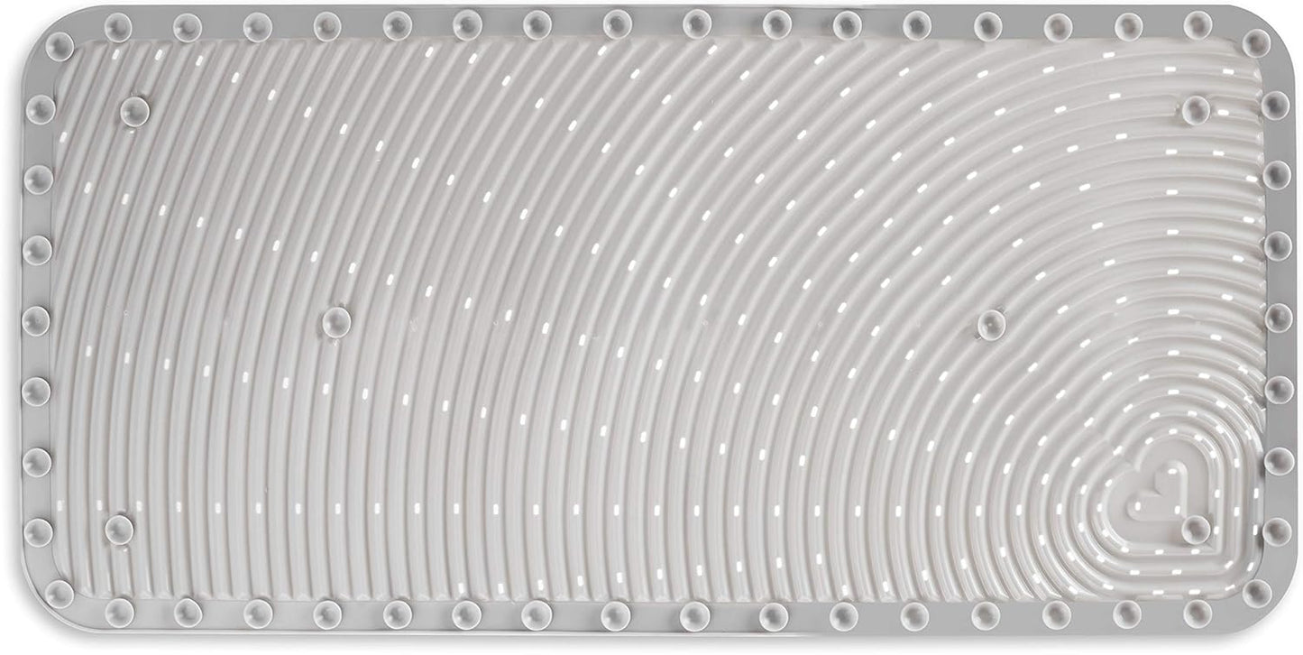 Munchkin Soft Spot Baby Bath Mat for Tub, Cushioned Bathtub Mat for Toddlers and Kids, 36"x17", Grey