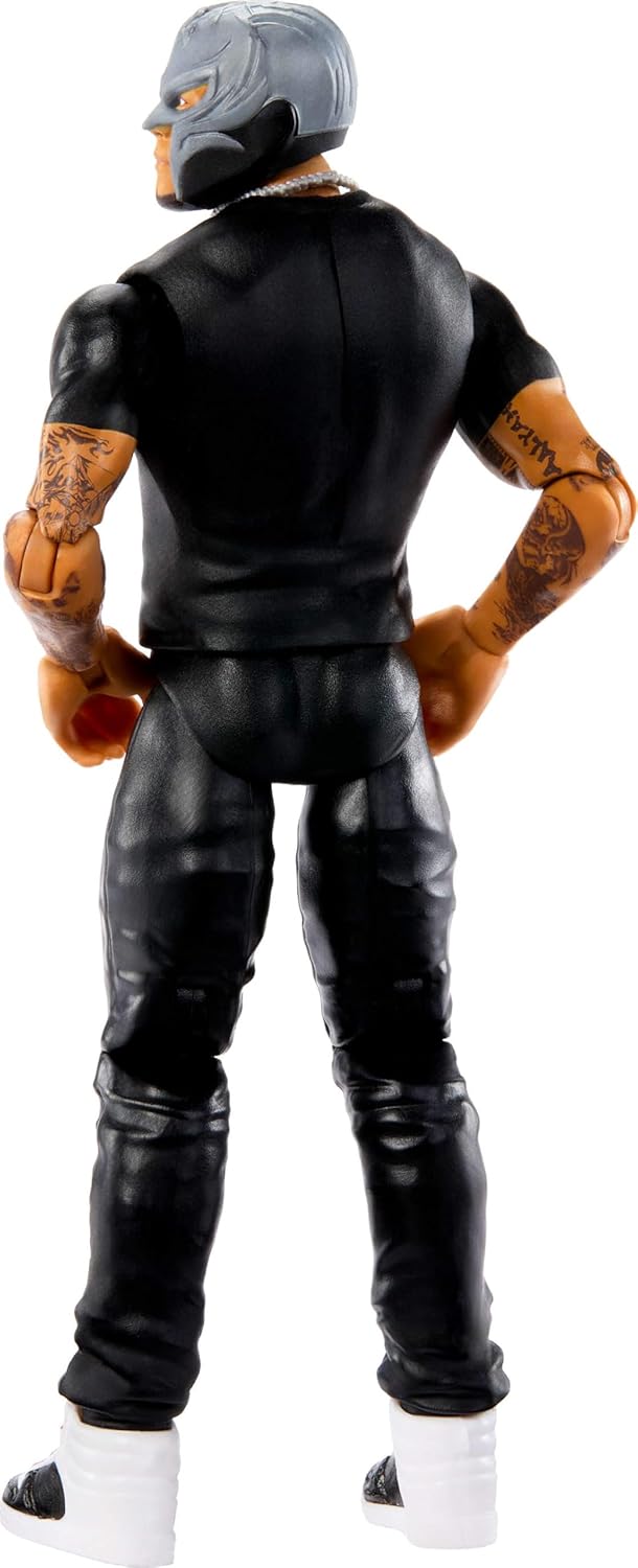 Mattel WWE Rey Mysterio Action Figure, Main Event Series #162, 6-inch Collectible Superstar with 104 Articulation Points & Life-Like Look