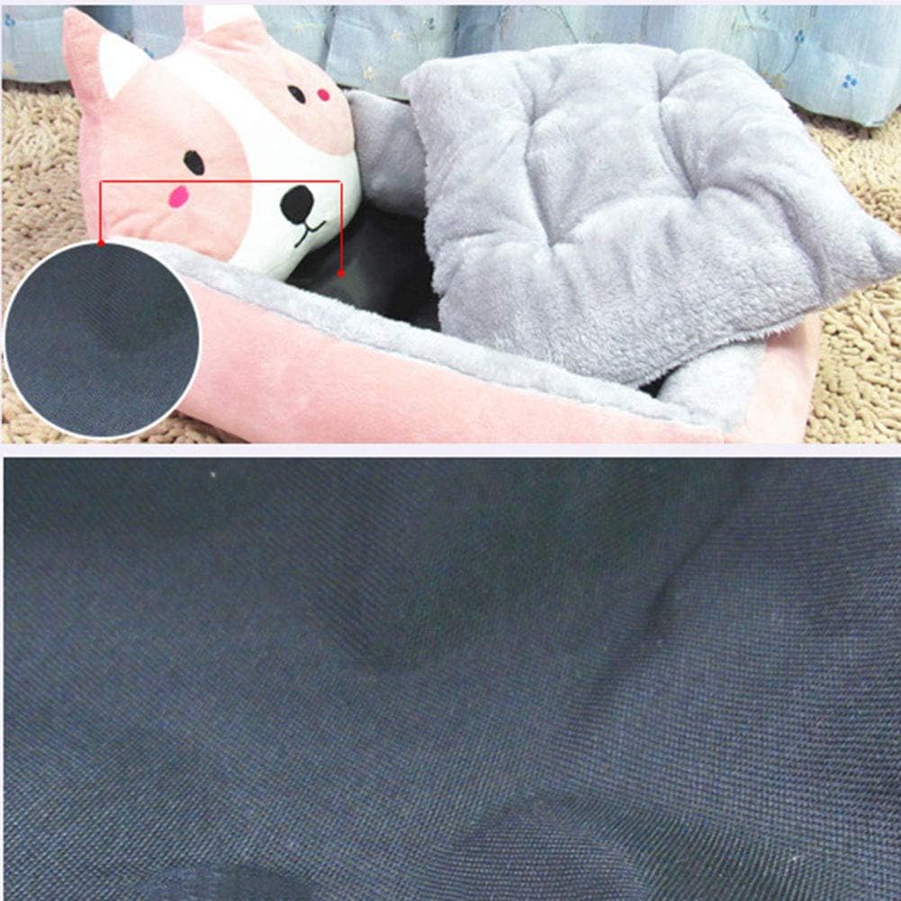 Cartoon Dog Bed Ultra-Soft Dog Sofa Waterproof Moisture Proof Removable Washable Dog Basket Supplies Pet Yellow XL (Yellow Large)