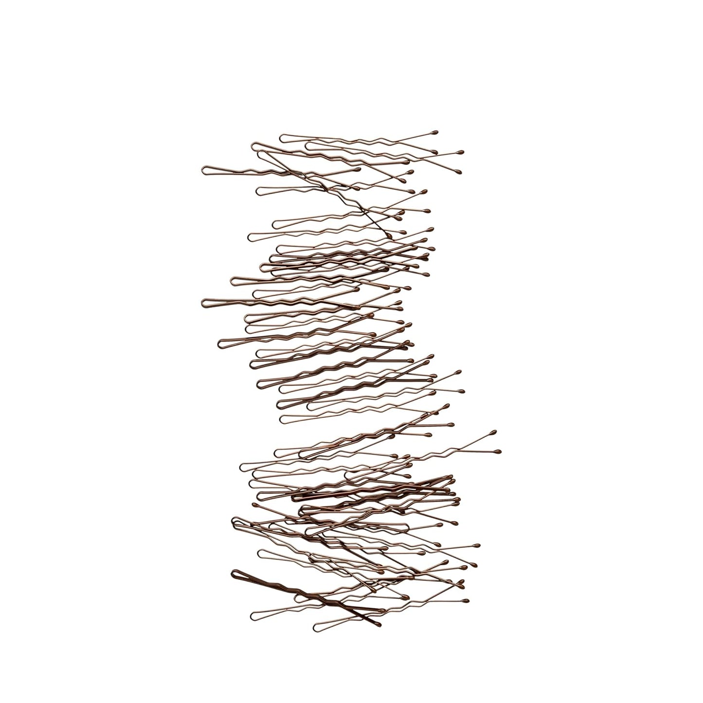 Goody SlideProof Bobby Pins, 48 Ct, Brunette Brown, High Gloss Bobby Hair Pins for Styling, Lock In Style, Comfortable, Pain-Free Styling Accessories for Women & Men, All Hair Types