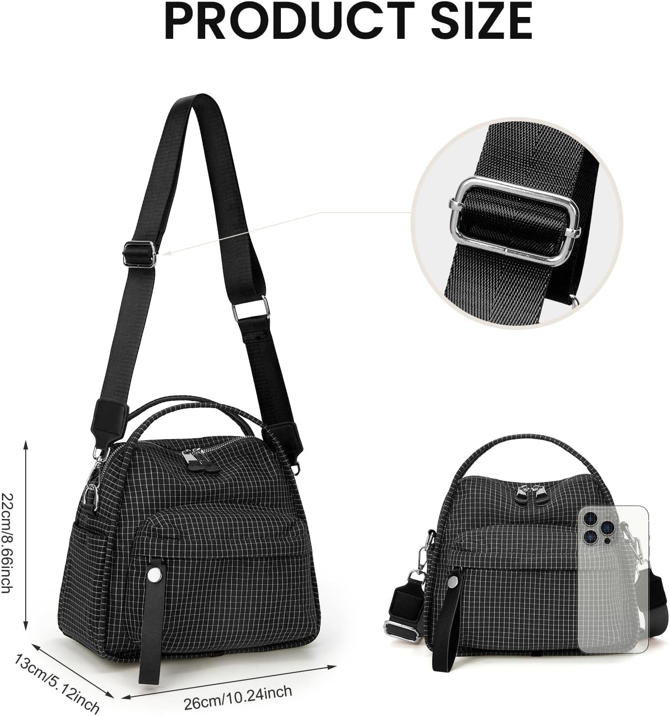 Women's Elegant Solid Color Shoulder Bag Fashionable Zipper Crossbody Bags Soft Top Handle Handbag Purse