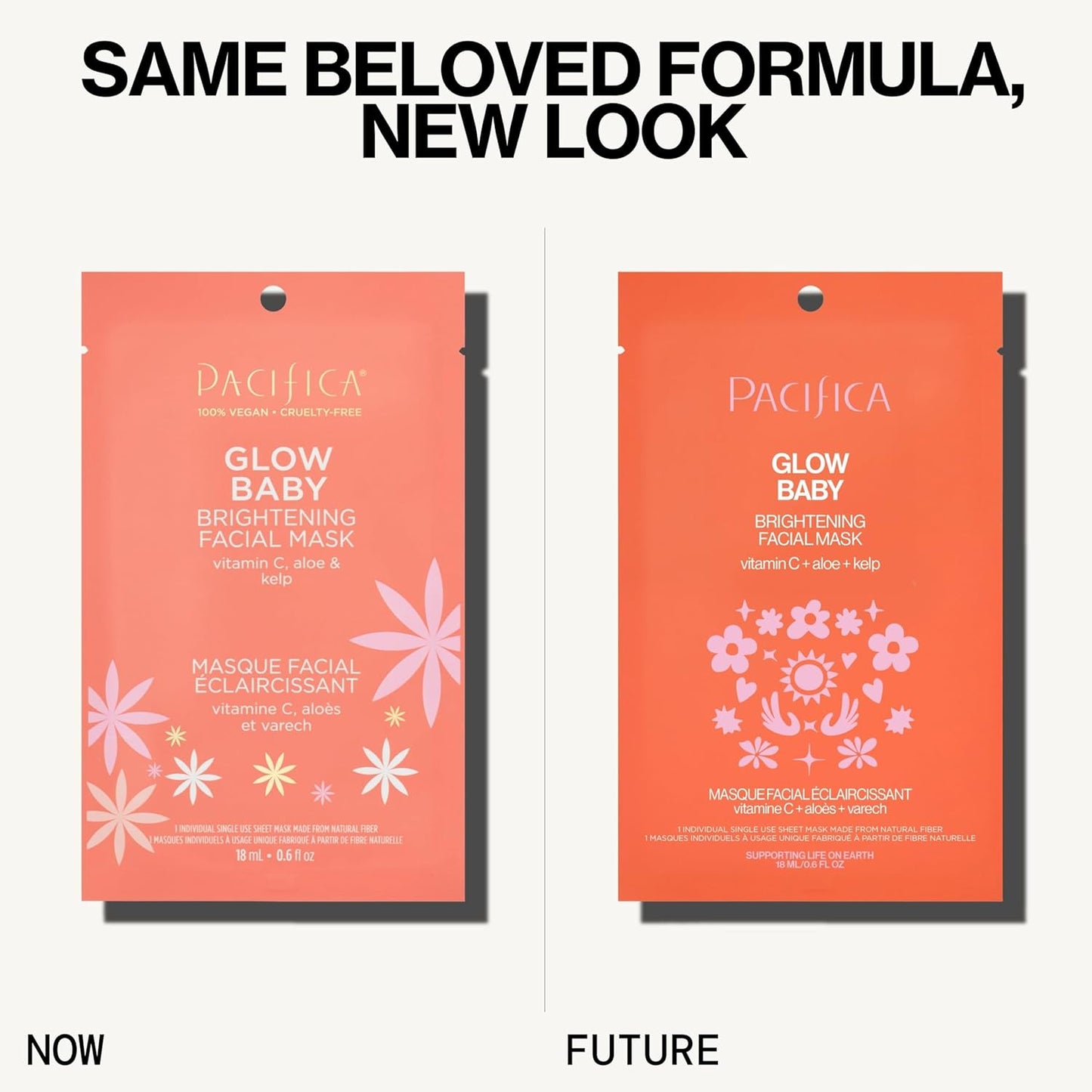 Pacifica, Facial Mask Brightening Glow Baby 0.6 Fl Oz