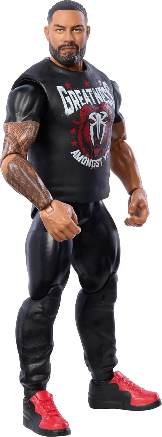 Mattel WWE Roman Reigns Action Figure, Main Event Series #151 6-inch Collectible with 10 Articulation Points & Life-Like Look
