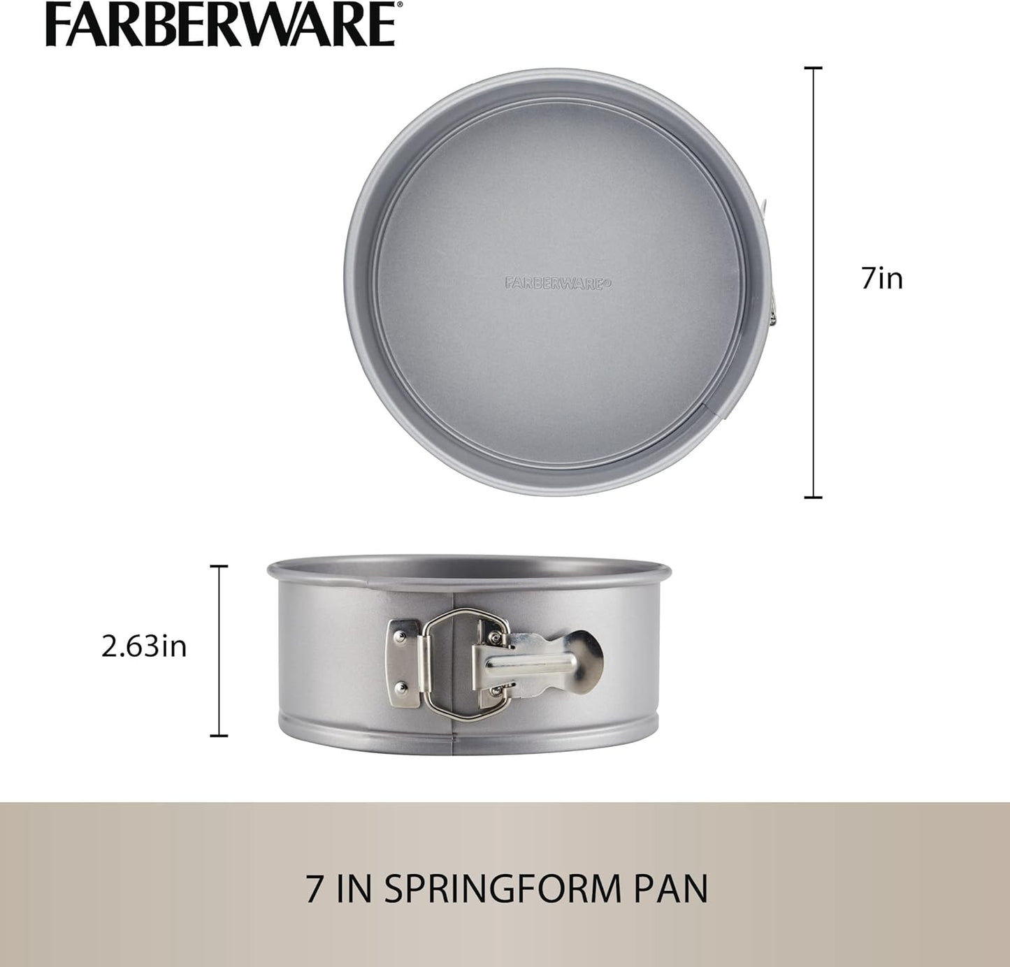 Farberware Specialty Bakeware Nonstick Baking Set for Pressure Cooker or in The Oven, 4 Piece, Gray