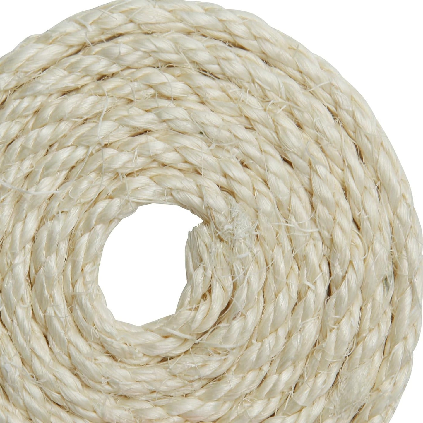 Cat Sisal Rope 164-Feet 4mm for Scratcher Repair and Replace Scratching Post, DIY Hemp Twine Rope for Cat Tree Tower Carpet Mat Kicker House, Pet Toy, and Crafts Gardening Home Decorating
