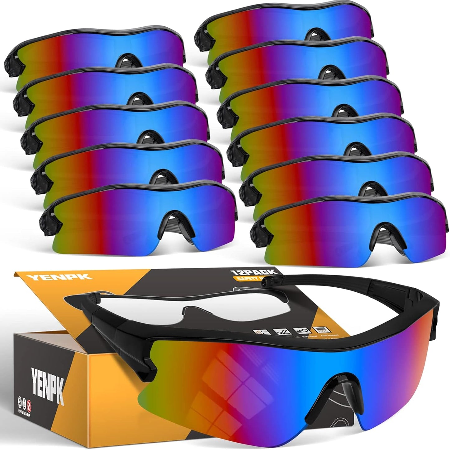 Safety Glasses Goggles for Men, Anti Scratch ANSI z87+ Compliant UV Protection Protective Eyewear Rubber Non-slip Leg