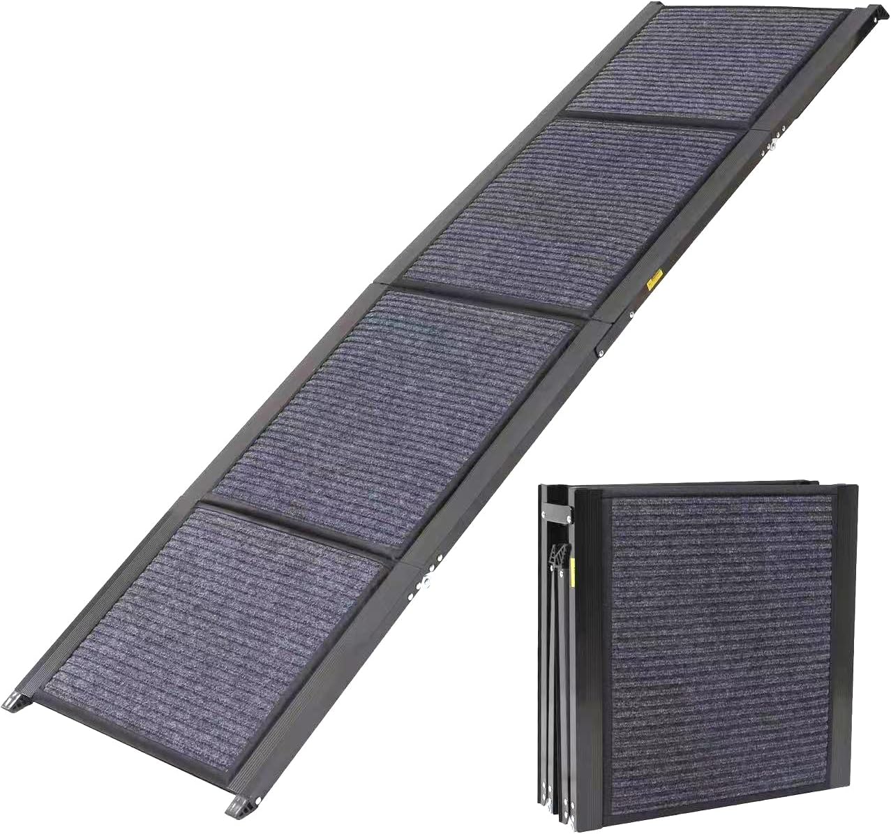 PawStep Extra Long Folding Dog Ramp 71" x 20" Portable Pet Ramp with Anti-Slip Rug Surface Heavy-Duty Aluminum Ramp for SUVs Trucks & Large Dogs up to 250 lbs 51177