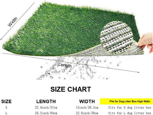 Pet Grass Pad, Artificial Puppy Potty Mat, Dog Grass Mat with Washable Design, Puppy Training Mats with Sturdy Material, Pet Accessories, Dog Pee Pad for Pets Cage Crate Sofa Garden Home Daily Use