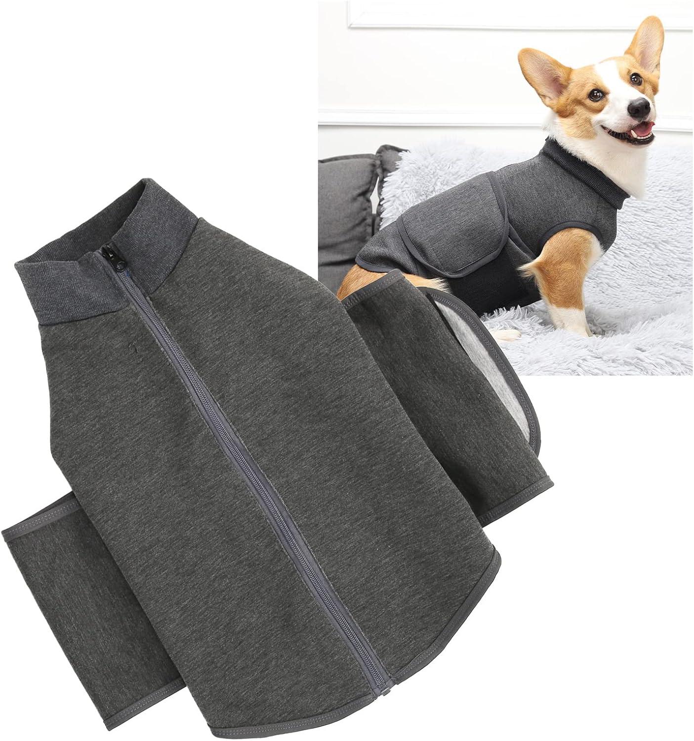 Pssopp Anxiety Coat for Dogs, Keep Calm Breathable Light Weight Wrap Vest with for Best Calming Effect for Dogs (M.)
