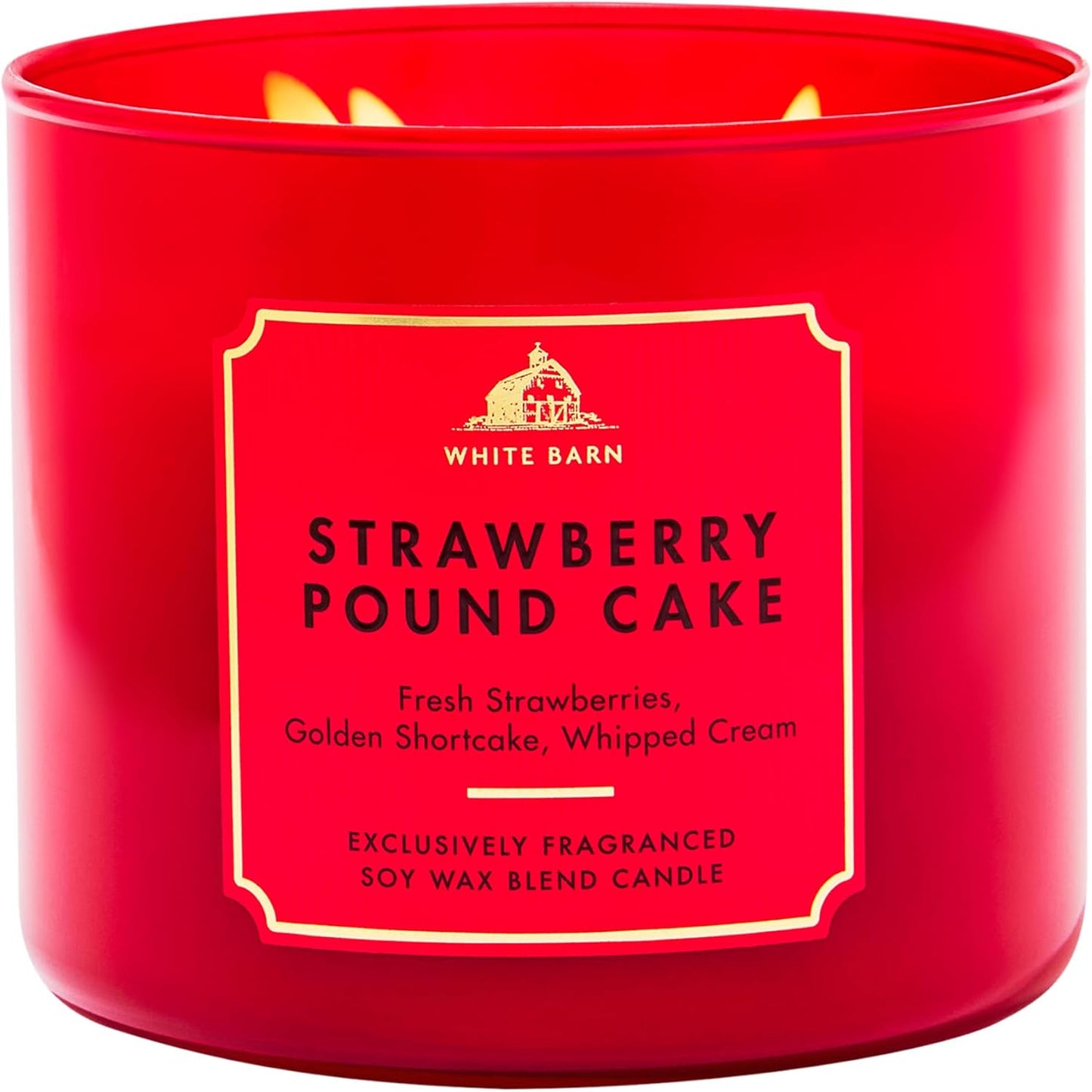Bath & Body Works Strawberry Pound Cake 3-Wick Candle