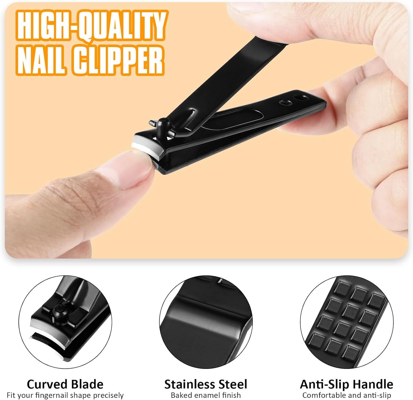Yougai Tweezers Set,9 Pcs Professional Stainless Steel Tweezer Kit-Great Precision Eyebrow Tweezers for Ingrown Facial Hair with Leather Travel Case as Stocking Stuffing Gifts