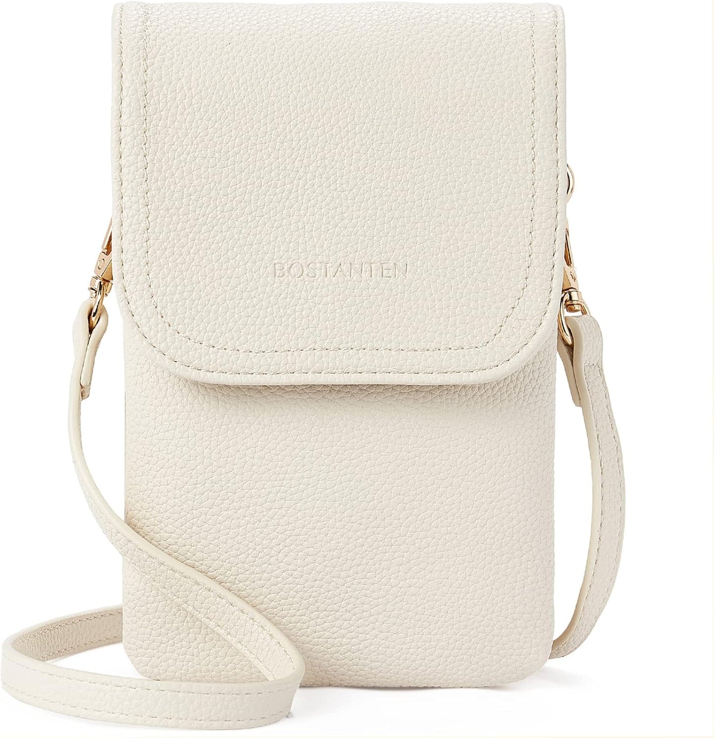 BOSTANTEN Vegan Leather Small Crossbody Bags for Women Designer Cell Phone Bag Wallet Purses Adjustable Strap